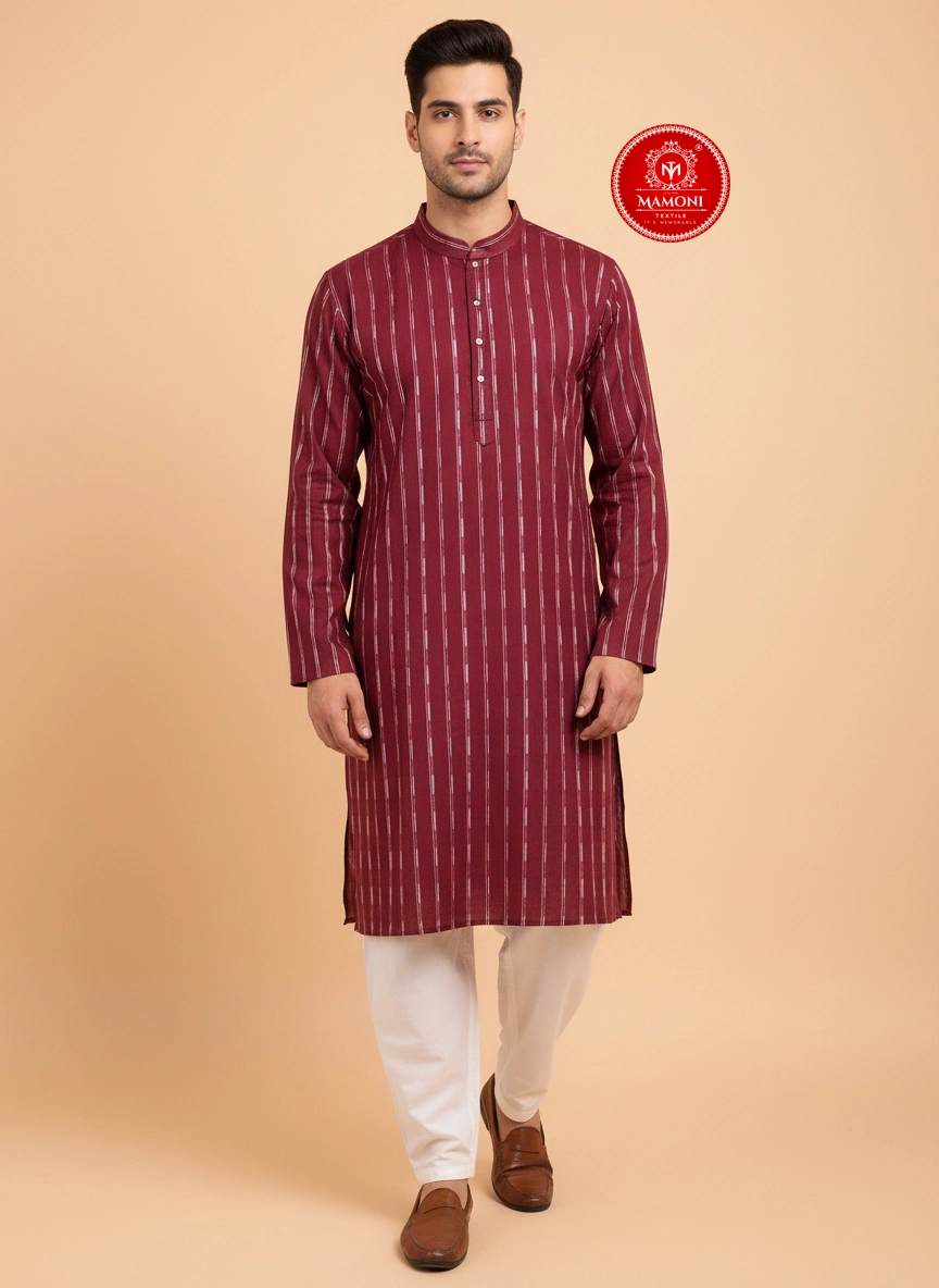 Self Stripe Design Kurta