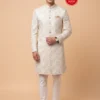 Royal Off White Embroidery Sherwani