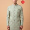 Royal Pista Green Embroidery Sherwani