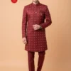 Maroon Elegance Sherwani